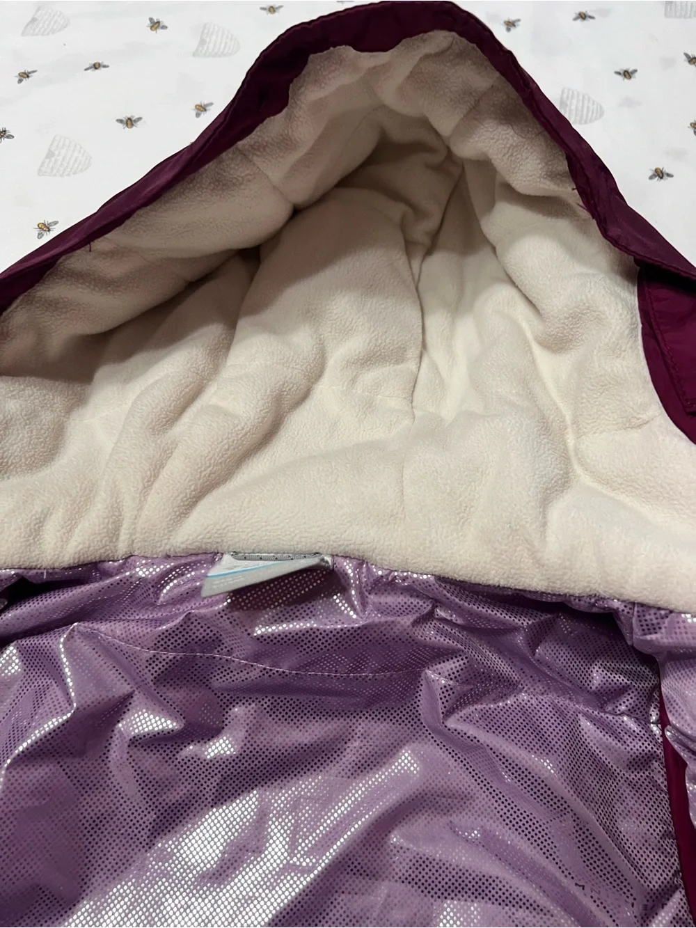 Columbia Kids Hooded Puffer Jacket in Plum